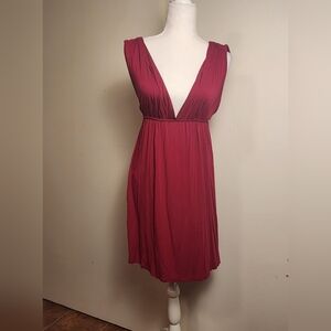 VTG Y2K Forever 21 Magenta Fuschia Plunge V-Neck Sleeveless Dress Medium M